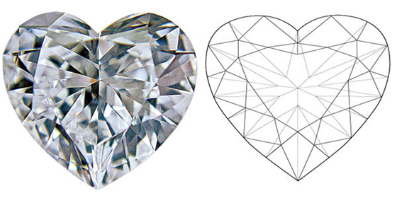 CVD incolor Diamond Loose Color Grade crescido laboratório G do coração 2.0ct