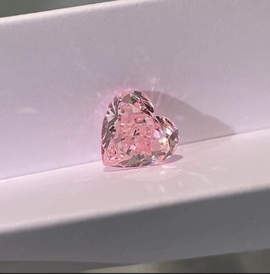 Fabricado por homem, cultivado em laboratório, CVD rosa, diamantes, forma de coração, 1.8ct-2.5ct VS-VVS