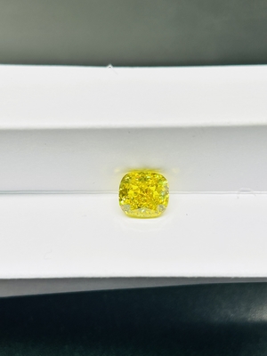 O coxim que 2CTS o laboratório fraco criou o diamante amarelo IGI certificou