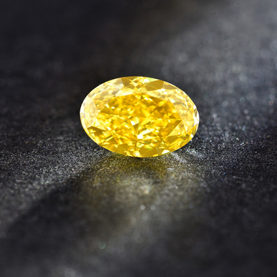 10 o laboratório oval de Mohs VVS-VS criou o diamante amarelo IGI certificado