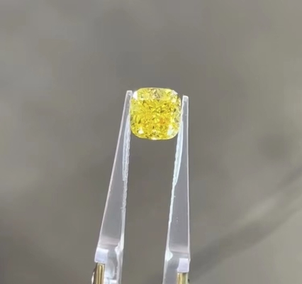 diamante fraco HPHT Diamond Certified Synthetic Diamonds amarelo crescido laboratório do coxim