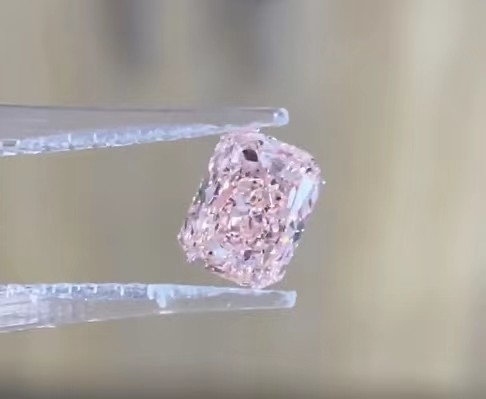 O laboratório certificado de IGI criou diamantes coloridos gosta do diamante fraco brilhante intenso do rosa VS1