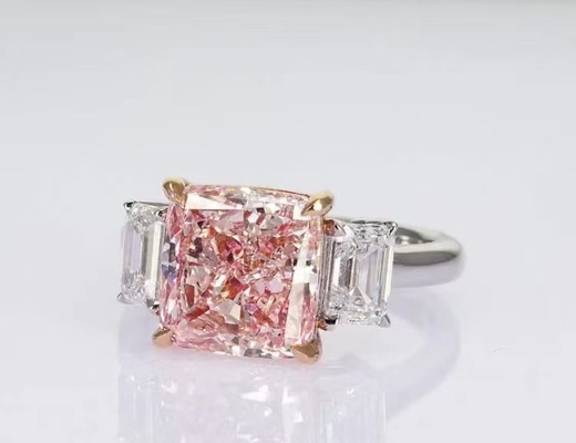 Anel de noivado Anel de casamento Anel de diamante Anel laboratório criado diamantes coloridos colar de orelhas
