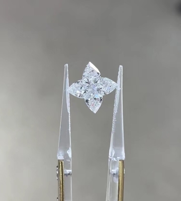 Diamantes fabricados em laboratório CVD IGI Certificado Diamantes sintéticos Quatro folhas de trevo Anel colar