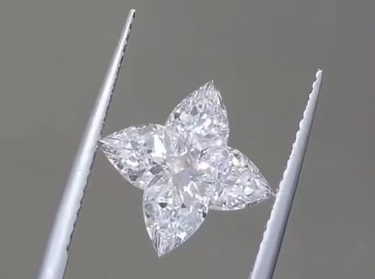 White Lab Grown Diamonds 4CT CVD LV Cut Loose Diamond DEF VS1 Para decoração de jóias