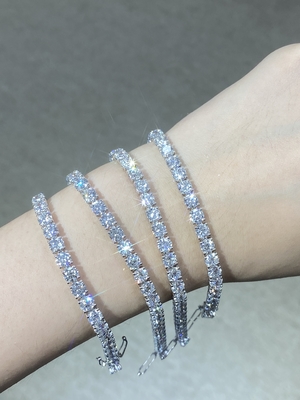Bracelete de diamante sintético de laboratório