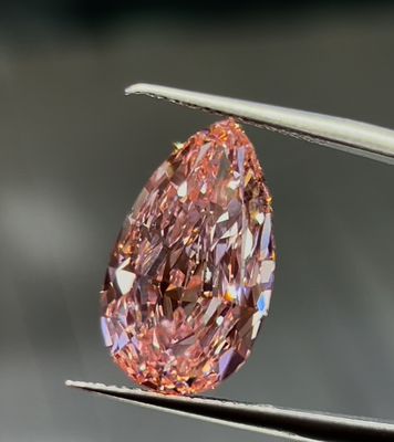 10CT Fantasia Intensa Rosa Forma de Pera Diamante cultivado em laboratório Diamante certificado pela IGI Diamante rosa