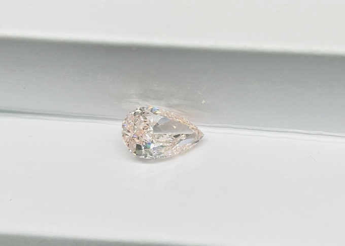 1.64CT pera-deu forma do rosa decorativo variante brilhante da broca do cultivo do rosa do laboratório ao diamante oval 2 do cultivo