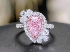 Diamantes cor-de-rosa crescidos laboratório