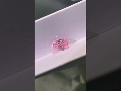 Diamante oval cor-de-rosa do CVD