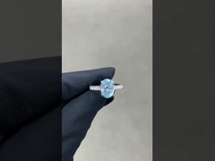 anel de diamante azul cultivado em laboratório