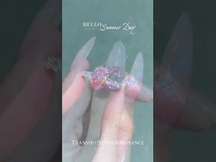 Anel de diamante cor-de-rosa oval