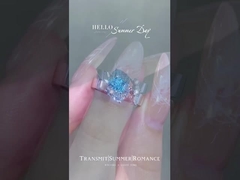 anel de diamante azul para noivado e casamento