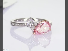 Anel de noivado Anel de casamento Anel de diamante Anel de laboratório Criado Diamantes coloridos Pera Quatro-folhas Trevo cortado