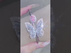 Pink Oval Diamond Bracelet Loose Lab Made Diamonds Earing Necklace Produção de jóias