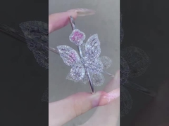 Quatro-Leaf Clover Lily Cut LV Cut Butterfly Produto de laboratório solto Criado Diamantes Produção de jóias