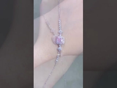 Diamante colorido de luxo Laboratório criado Diamante colorido Pulseira de diamante Joias de diamante