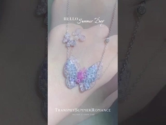 Laboratório Diamante Joalharia Diamante Pendente Colar Diamante Design Valor Produto Borboleta Produto