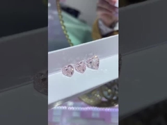 Coração Rosa Diamantes Cultivados Diamantes Laboratório Crescido Diamantes Colares Anéis Pendente