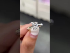 Anel de diamante branco Anel de diamante oval Anel de noivado Anéis de casamento Anéis de diamante de laboratório
