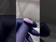 Marquise Laboratório de joias de diamantes cultivados Rosa CVD Anel de diamante 18k Branco Ouro passar o teste