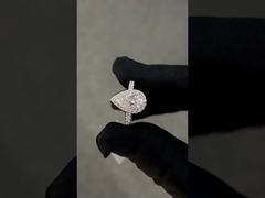 1.53ct pêra Anel feminino