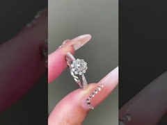 Anel de girassol Anéis de diamante de laboratório Anéis de noivado Anéis de casamento