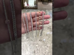 Pulseira de ténis Forma elegante Pulseira de ténis Laboratório de crescimento Pulseira de diamante jóias finas