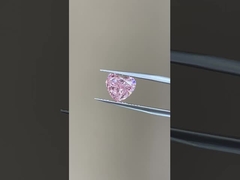 Diamantes Laboratório Crescidos em Forma de Coração Rosa Intenso Chique Diamantes Certificados IGI Diamantes Rosa